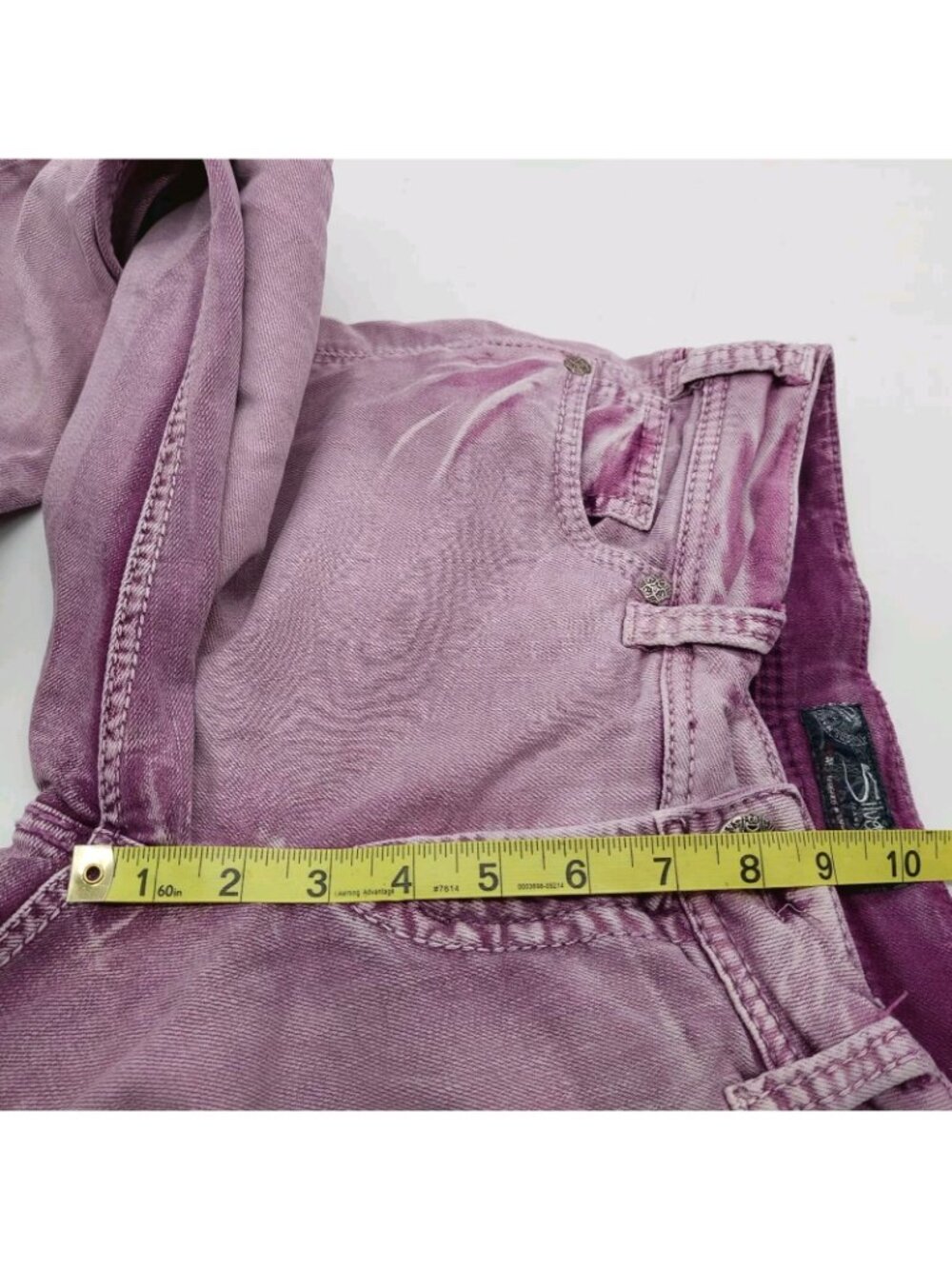 Silver Suki Capri Jeans Women's Size W30 Pink Purple Sparkle Pockets Denim - Picture 4 of 10